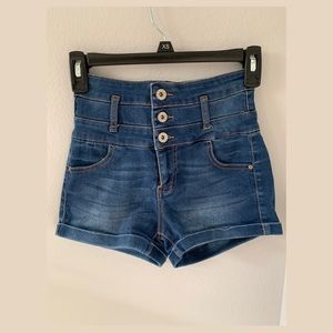 Jean button up Shorts